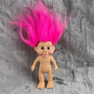 Vintage Applause Troll Doll 1992 Pink Hair Blue Eyes‎ Articulated Poseable